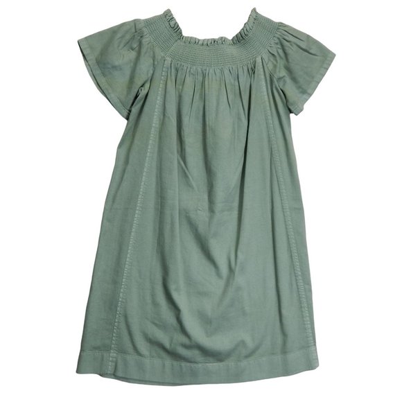 Vineyard Vines Smocked Dress Size S Short Sleeve Mini Womens Olive Green - Picture 1 of 8